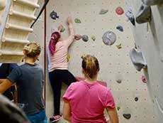 Erzählnacht 2017 im angrenzenden Boulderraum des Vereins SAC Brugg
